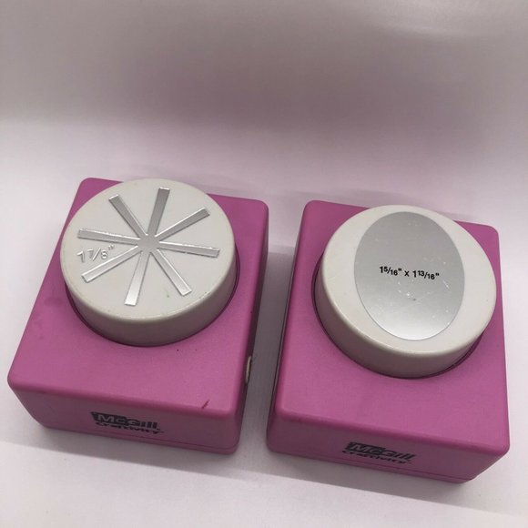 Set Of 2 Oval And Crystal Paper Punch  McGill - Picture 2 of 9